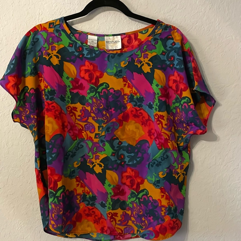 VINTAGE Bold Floral Blouse